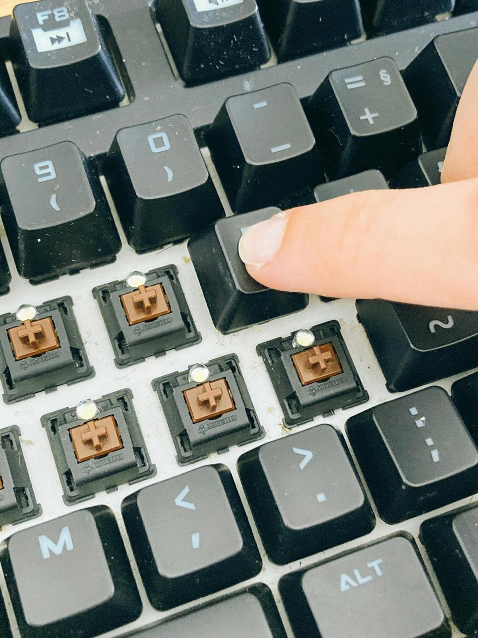 cómo quitar una tecla de teclado